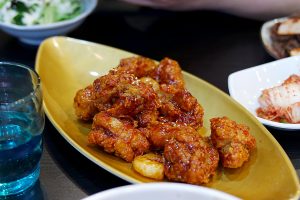 Prawn and Chicken Gangjung, $18