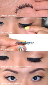 How to apply fake eyelashes!