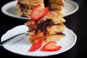 Stuffed Pancake Recipe. Lazy way to make a cake!
